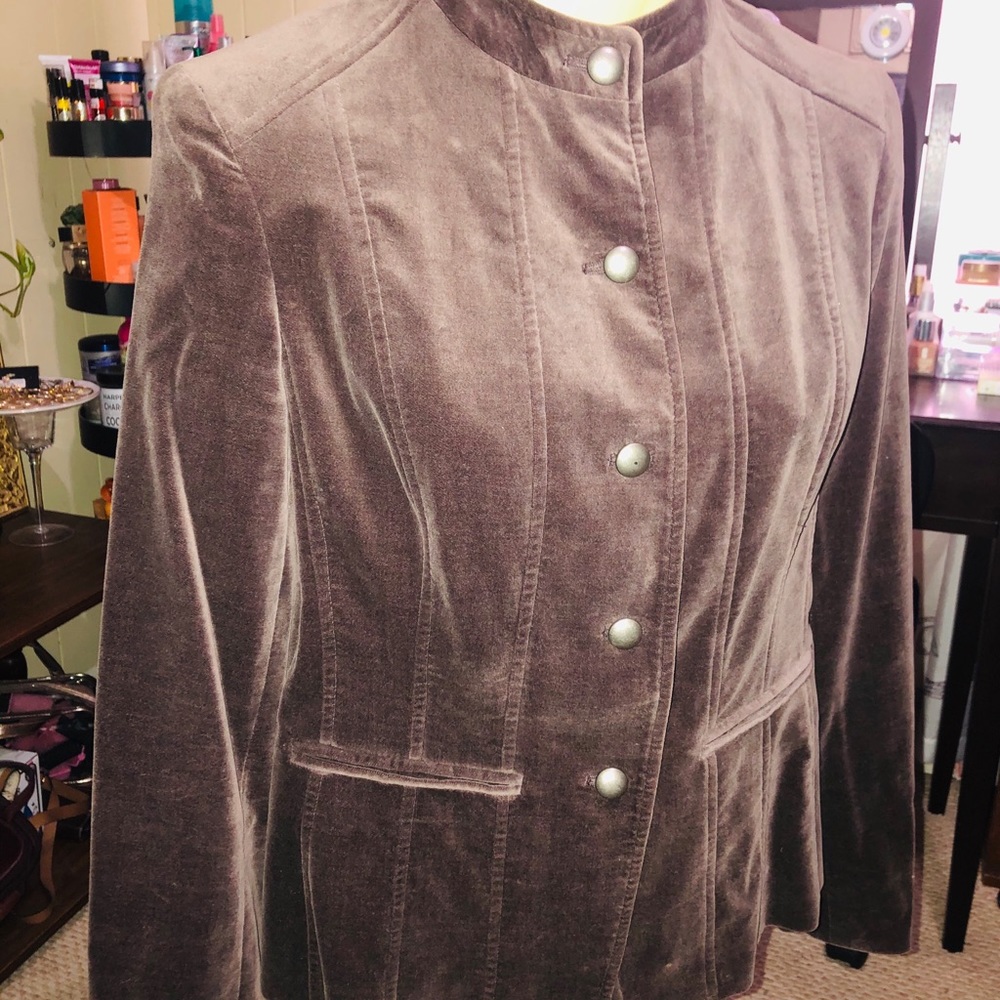 Brown crush velvet coat